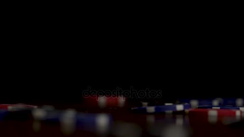 chips falling isolated on black. Playing chips!