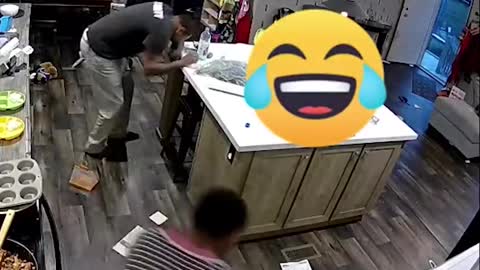 Blanket-Covered Kid Runs Straight Into Stove