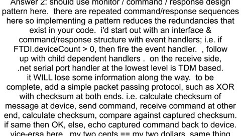 Using FTD2XX_NET managed NET wrapper class to read real time temperature data