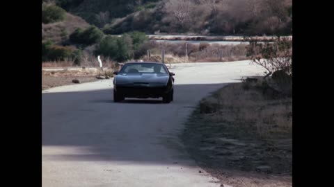 A Motorcycle Racer Jumps Over KITT _ Knight Rider