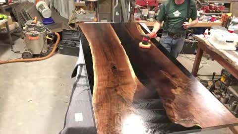 Walnut River Table And Bench (Time-lapse)