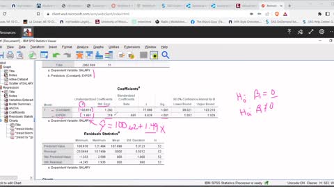 MATH 810 Simple Linear Regression in SPSS