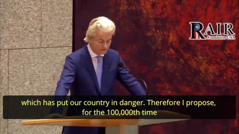 Netherlands PM Geert Wilder slams counties border policies..