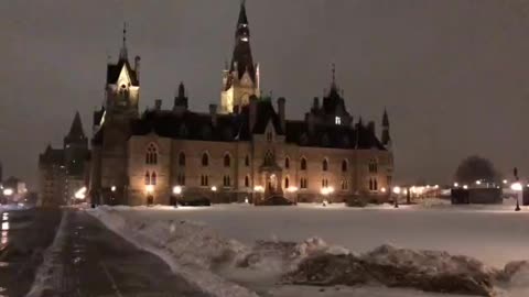 Exclusive Secret Footage from Inside the Red Zone on Parliament Hill - Ottawa Canada- 2022-02-22