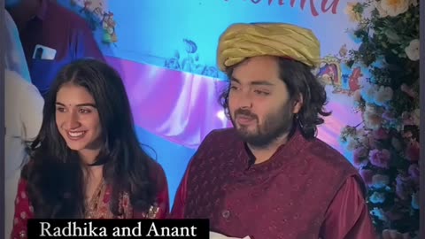 Anant ambani and radhika merchant at jamnagar for pre wedding ceremony #ambani #wedding #ambani