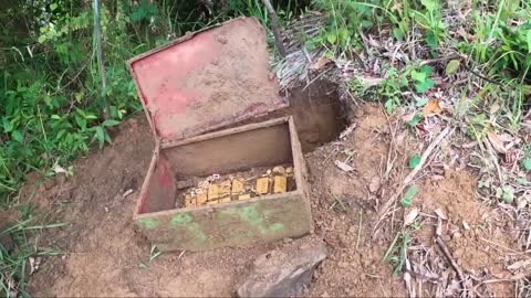 BOX OF YAMASHITA TREASURE FULL OF GOLD BARS