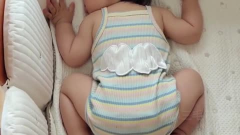 Babys sleeping funny style shorts | trying to stop laugh