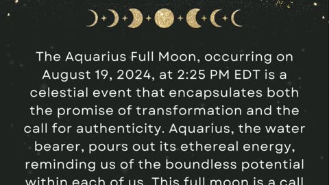 The Aquarius Full Moon