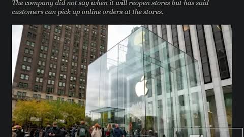 Apple Uses Rona As An Excuse To Cut Staff Because Sales Are Down