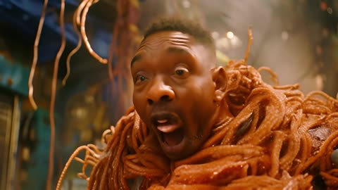 AI generates pasta to eat Will Smith