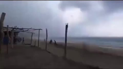 Two people killed by lightning strike while on a beach in Michoacán, Mexico