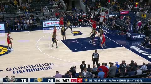 PELICANS WILDEST POSSESSION IN NBA! ALL FIVE PLAYERS TOUCHED THE BALL AND GOES FLYING!