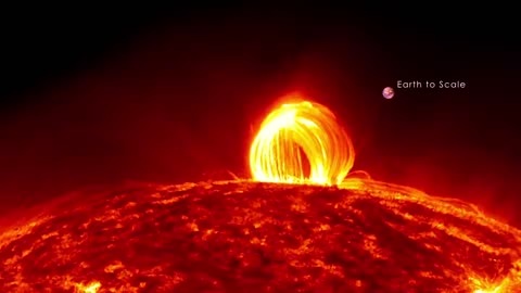 NASA / Fiery Looping Rain on the Sun