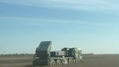 Ukrainians Firing Czech Vampir MLRS