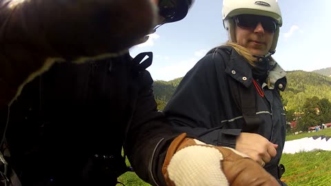 Paralotnia z instruktorem. Paragliding in Poland.