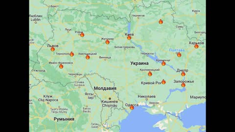 The areas hit by Russian Missiles and suicide drones this morning (20-10-22)