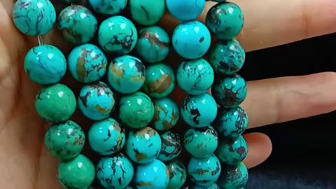 Natural turquoise smooth beads size 5mm 8mm 10mm for Jewelry Making DIY Bracelet 20240503-04-08