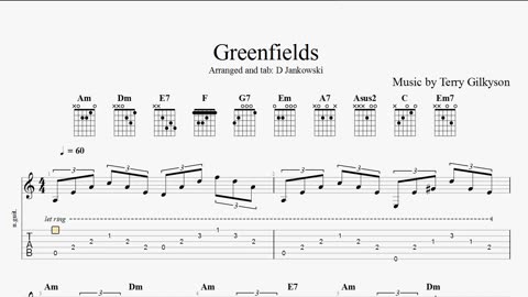 How to Play The Green Fields of Summer on Gitar