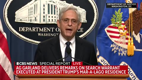 AG Garland: Personally Approved Search Warrant Raid at Mar A Lago