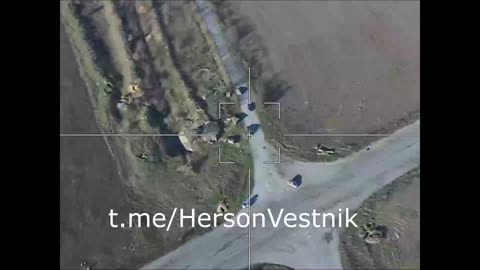 A Russian drone strikes against AFU equipment