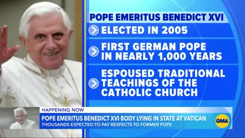 Body of Pope Emeritus Benedict lies in state at Vatican GMA