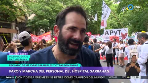 Paro y marcha del personal del Garrahan contra recortes de presupuesto