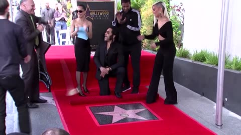 Musician Lenny Kravitz unveils his Hollywood star