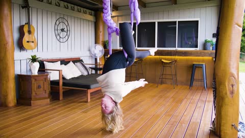 Aerial Yoga Inversion Poses for Beginners