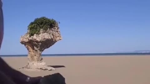 Throw a rock in quicksand?