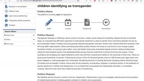 gender dysphoria - entrapment petitions