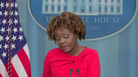 White House press secretary Karine Jean-Pierre holds a news conference