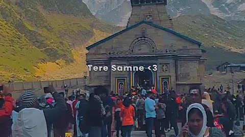 Kedarnath.... Kedarnath temple... Kedarnath temple view.... Osm view