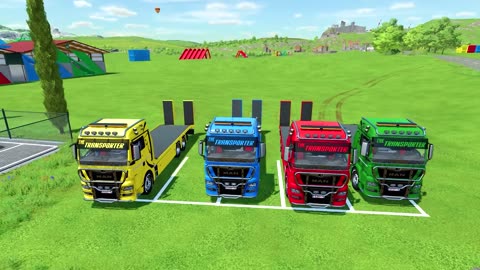 POLICE OF COLORS! TRANSPORTING DACIA, RANGE ROVER, VOLKSWAGEN POLICE CARS WITH MAN TRUCKS! FS22