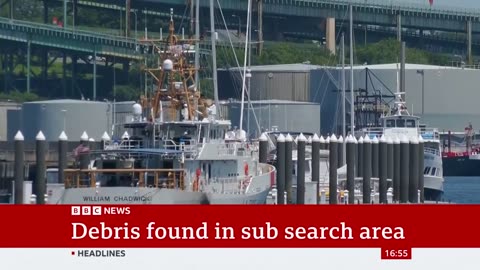 Debris found near Titanic wreck in search for missing sub -