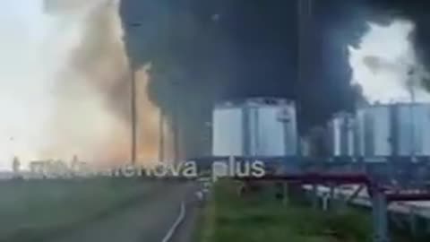 "Rostov Oil Depot Fire Intensifies Amidst Ongoing Conflict"