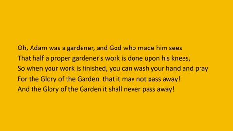 The Glory Of The Garden by Rudyard Kipling