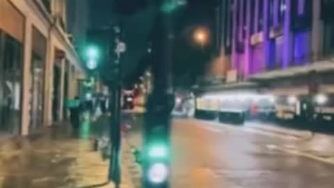 Giant Christmas Balls Barrel Down The Street Due To Heavy Winds In London