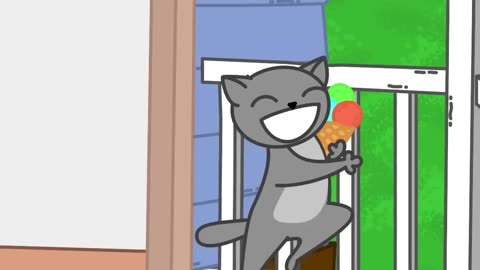 😿 Sad story of a cunning cat 😼🍦🍦🍦 (Funny Cartoon) #shorts #animation #funny