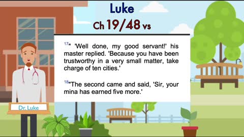 Luke Chapter 19 (Holy Bible, Audio Video Daily Reading, Non-Dramatised Calm Talking Bible with Text)