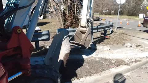 Traffic Control Nashville TN and Google Fiber Work Zone sidewalk removal.