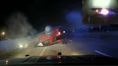 Cop flips a pregnant woman's car for taking too long to pull over