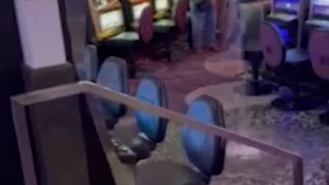 Water streams out of Las Vegas casino ceiling, 'cash out!' #Shorts