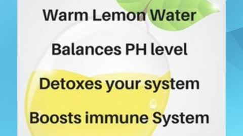 What wonders do the warm lemon water do that you drink?