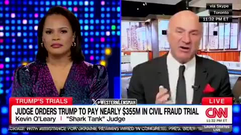 Kevin O'Leary tries to explain to CNN the fraud is what Letitia James did to Trump