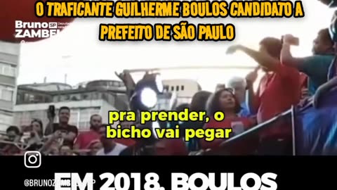 O TRAFICANTE DE PÓ GUILHERME BOULOS CANDIDATO A PREFEITO DE SÃO PAULO.