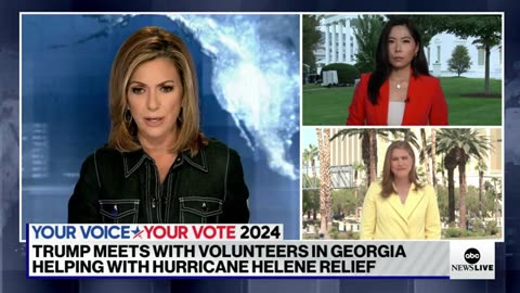 Trump meets with Hurricane Helene relief volunteers in Georgia