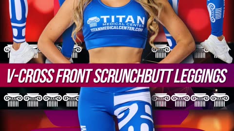 NEW Women’s Blue V-Cross #ScrunchButt #Leggings are available at Titanmedicalcenter.com!