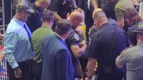 Protestors try to CHARGE President Trump while he was speaking in Johnstown, Pennsylvania