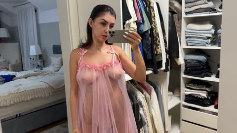 [4K] Clothing See Through Haul _ Splash Of Pink Transparent Try On (2024)