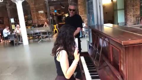 Little Girl Playing the Piano